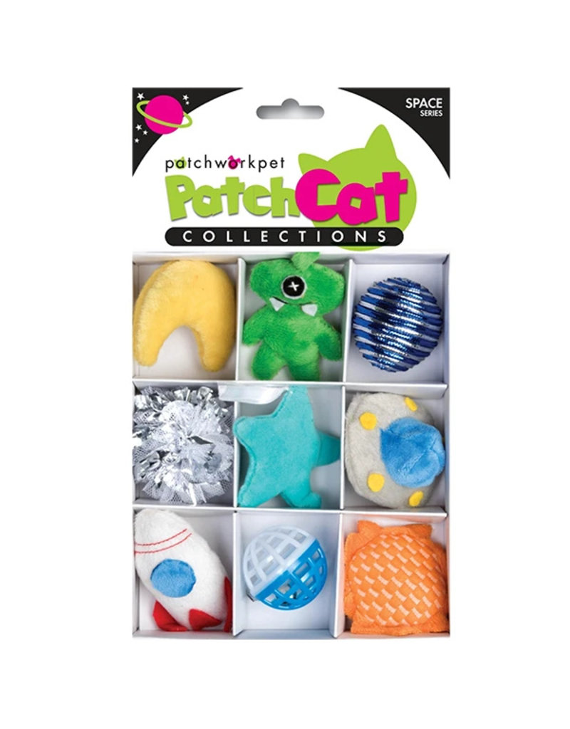 Patchwork Pets Patchwork Pets Cat Toys | Space Box with 9 toys