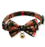 Necoichi Necoichi Cat Collar | Gilded Gold Bow Tie Black