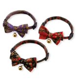 Necoichi Necoichi Cat Collar | Gilded Gold Bow Tie Purple