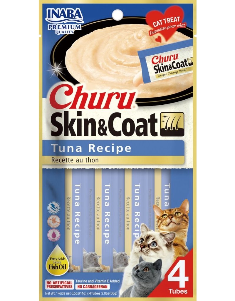 Inaba Inaba Cat Churu Puree Skin & Coat | Tuna Recipe 4 pk