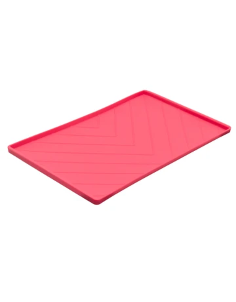 Messy Mutts Messy Mutts Silicone Mat | Medium Framed Food Mat with Raised Edge / Watermelon 20" x 12"