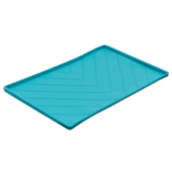 Messy Mutts z Messy Mutts Silicone Mat | Medium Framed Food Mat with Raised Edge / Blue 20" x 12"