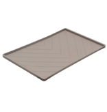 Messy Mutts z Messy Mutts Silicone Mat | Medium Framed Food Mat with Raised Edge / Grey 20" x 12"