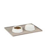 Messy Mutts z Messy Mutts Silicone Mat | Medium Framed Food Mat with Raised Edge / Grey 20" x 12"