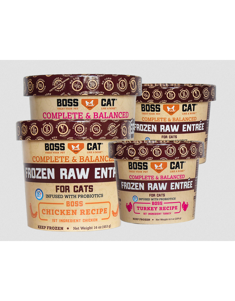Boss Dog Brand Boss Dog Frozen Raw Cat Food | Turkey Recipe 16 oz  (*Frozen Products for Local Delivery or In-Store Pickup Only. *)