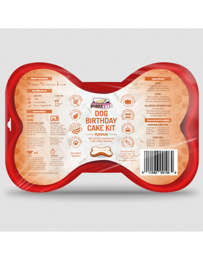 Puppy Cake LLC Puppy Cake Birthday Cake Kit | Pumpkin 9 oz