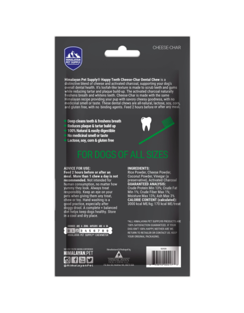 Himalayan Dog Chew DISC/M Himalayan Dog Treats | Happy Teeth Charcoal 4 oz