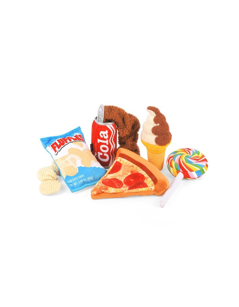 PLAY P.L.A.Y. Dog Toys Snack Attack Collection | Puppy-roni Pizza