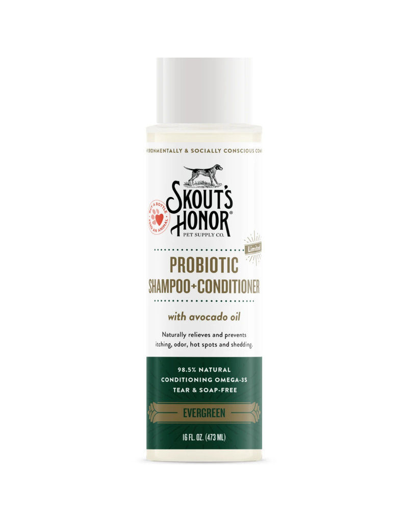 Skout's Honor DISC/M Skout's Honor Grooming | Probiotic Shampoo & Conditioner / Evergreen 16 oz
