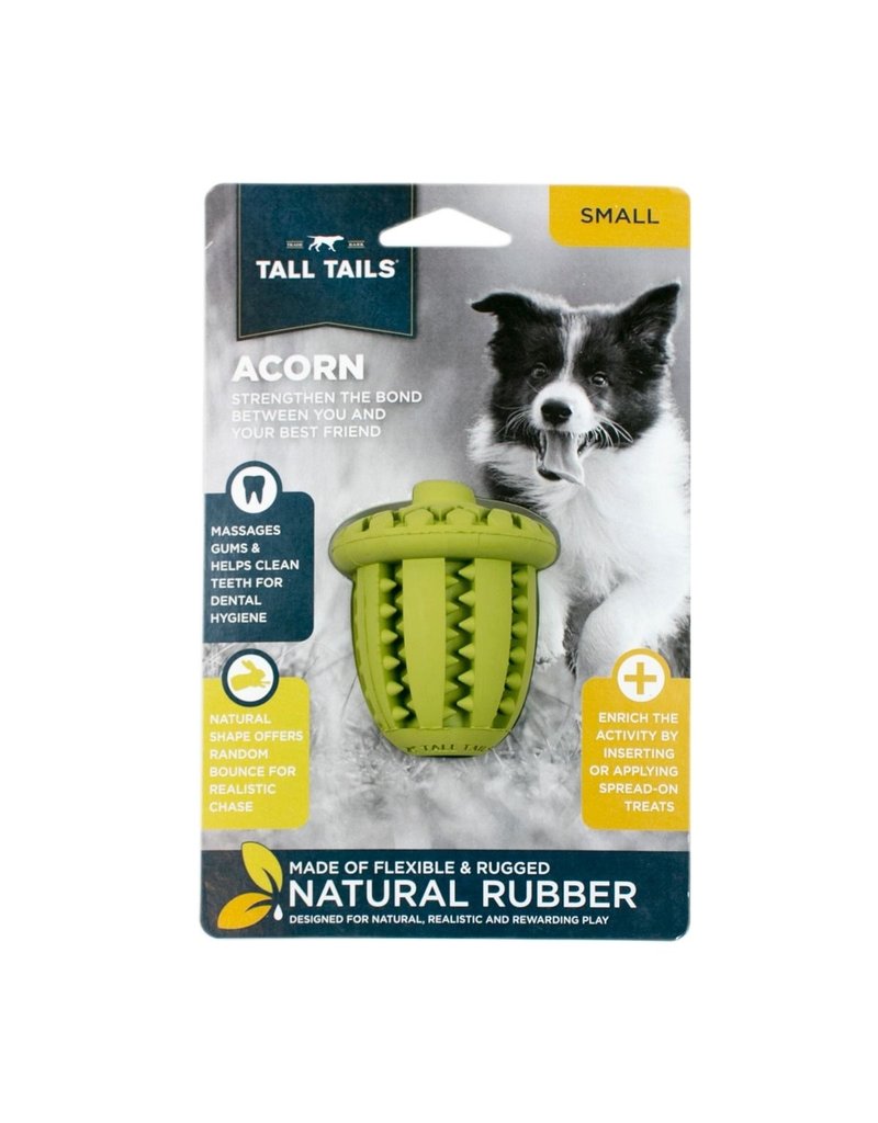 Tall Tails Dog Toys: Rubber Acorn 3 Treat & Dental Chew Toy - The Pet  Beastro