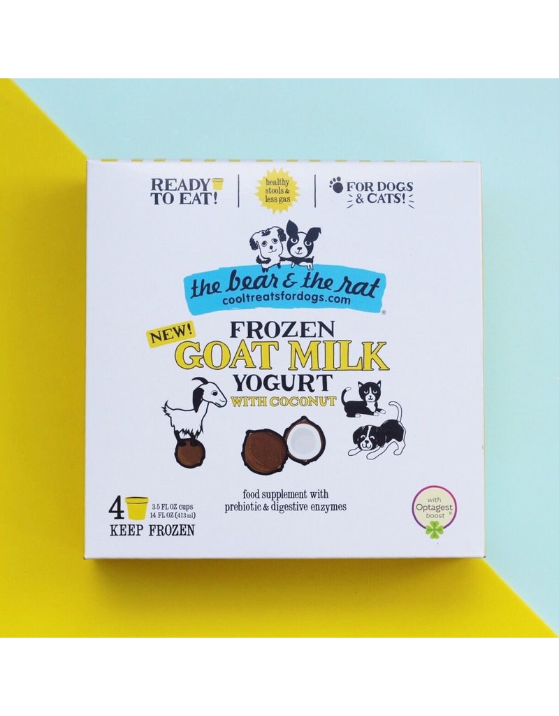 The Bear & The Rat The Bear & The Rat Frozen Goat Milk Yogurt with Coconut 4 pk CASE (*Frozen Products for Local Delivery or In-Store Pickup Only. *)