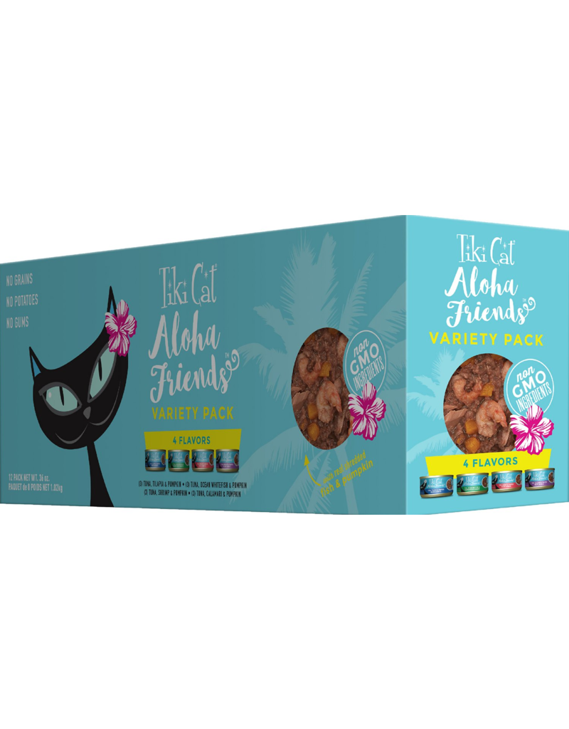 Tiki Cat Tiki Cat Aloha Friends Pouches Variety Pack 3 oz CASE