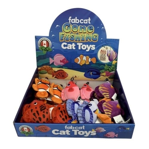 Fab Cat Catnip Cat Toys  Gone Fishing Assorted Toys single - The Pet  Beastro