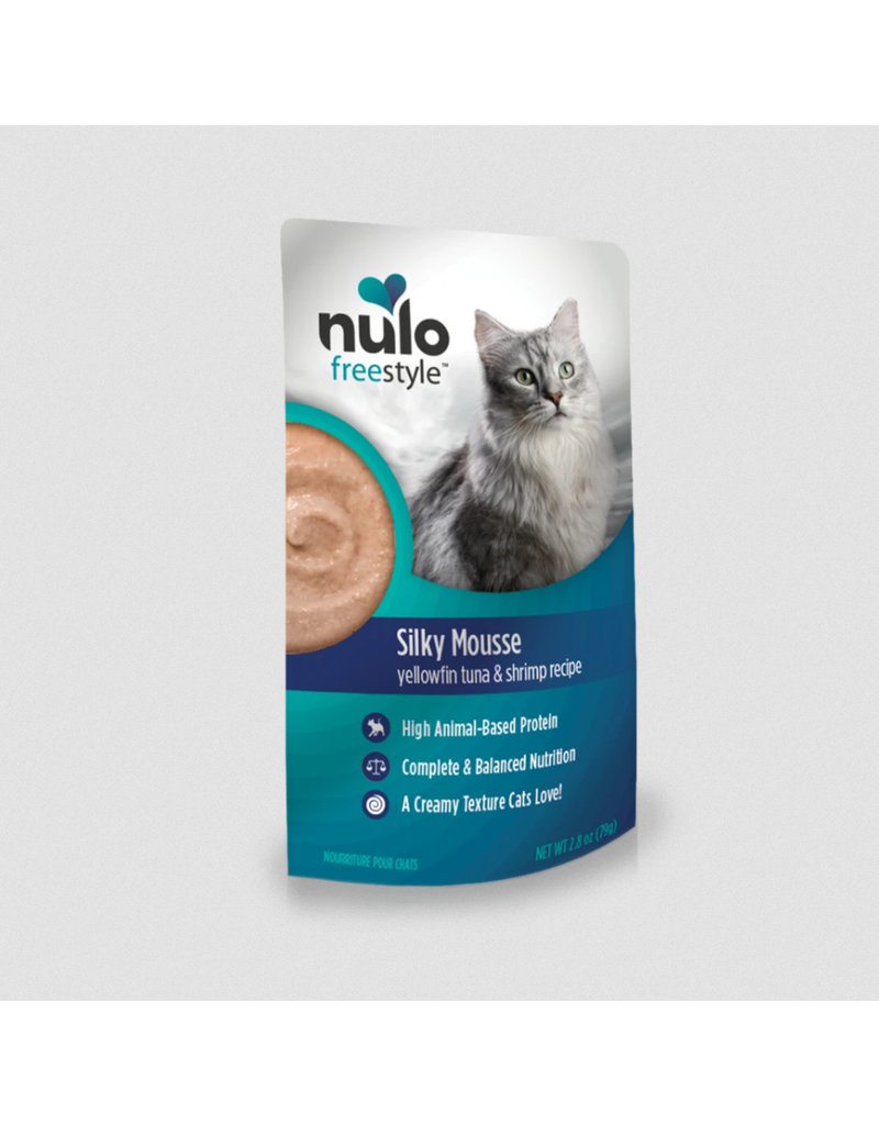 Nulo Nulo Silky Mousse Cat Pouches | Yellowfin Tuna & Shrimp 2.8 oz CASE