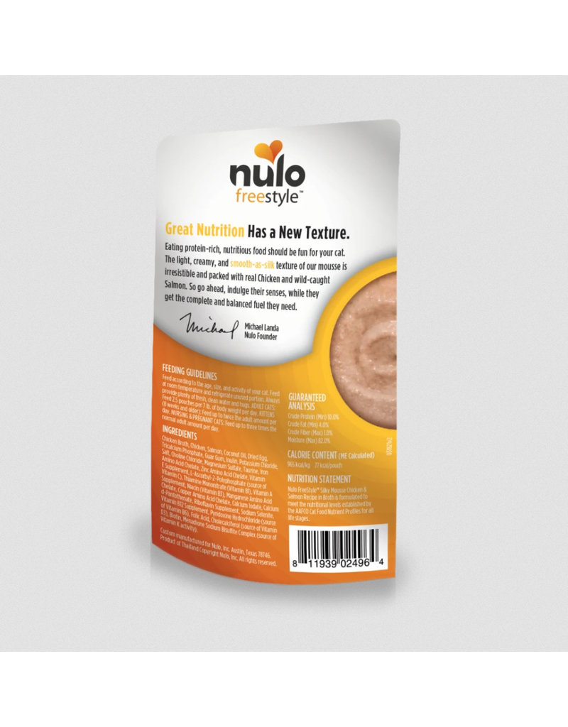 Nulo Nulo Silky Mousse Cat Pouches | Chicken & Salmon 2.8 oz single