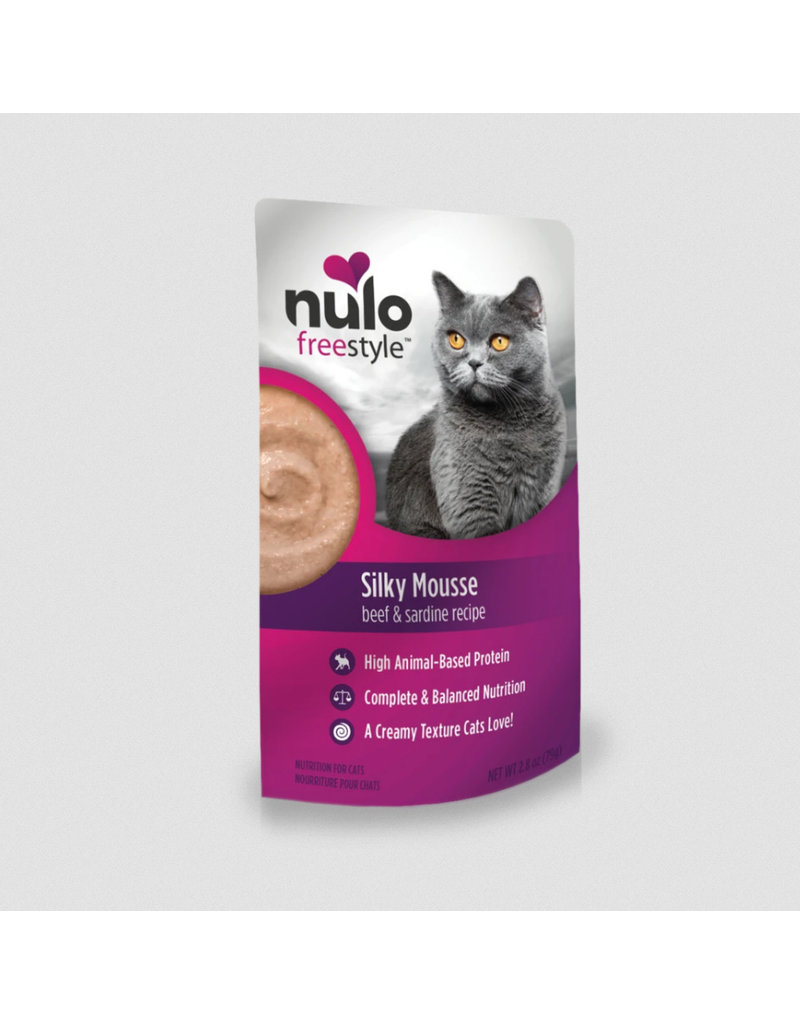 Nulo Nulo Silky Mousse Cat Pouches | Beef & Sardine 2.8 oz CASE