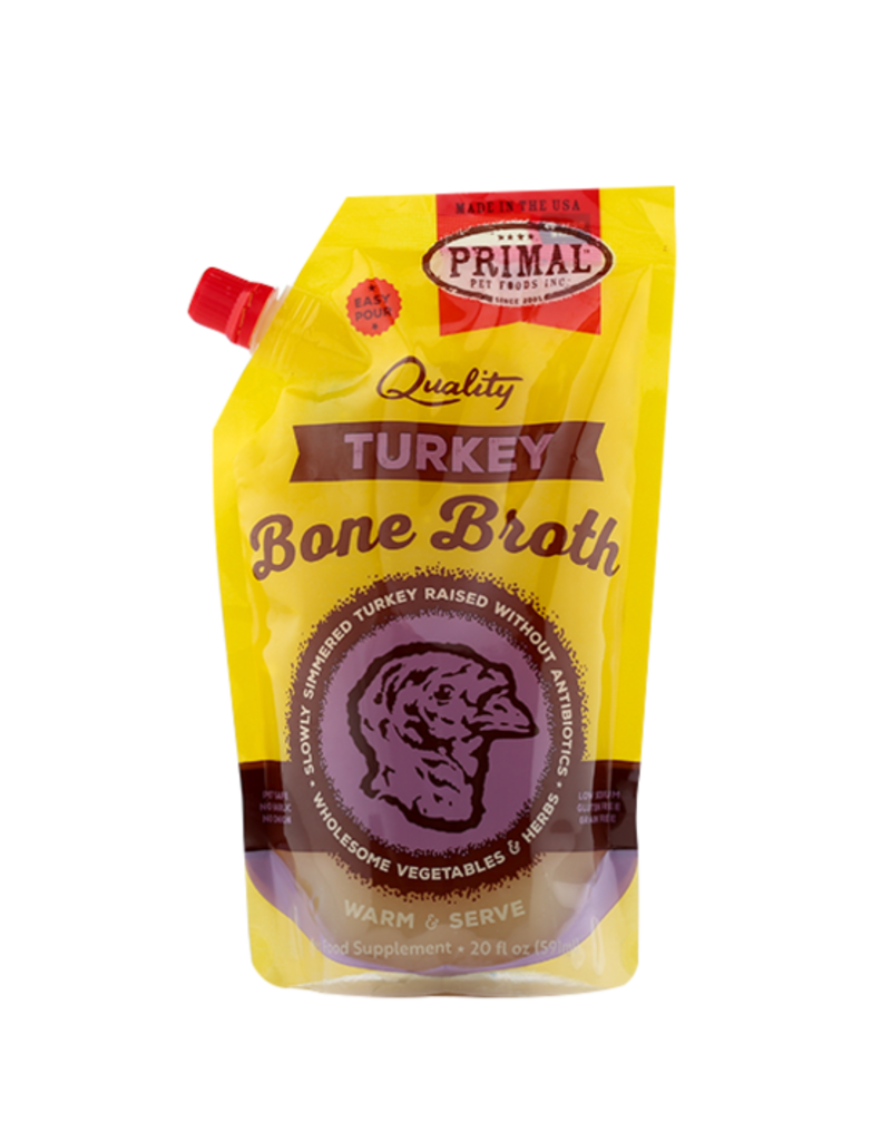 Primal Pet Foods Primal Frozen Bone Broth Turkey 20 oz CASE (*Frozen Products for Local Delivery or In-Store Pickup Only. *)
