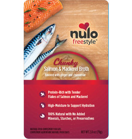 Nulo Nulo Freestyle Cat Food Pouches | Chunky Salmon & Mackerel Broth 2.8 oz single