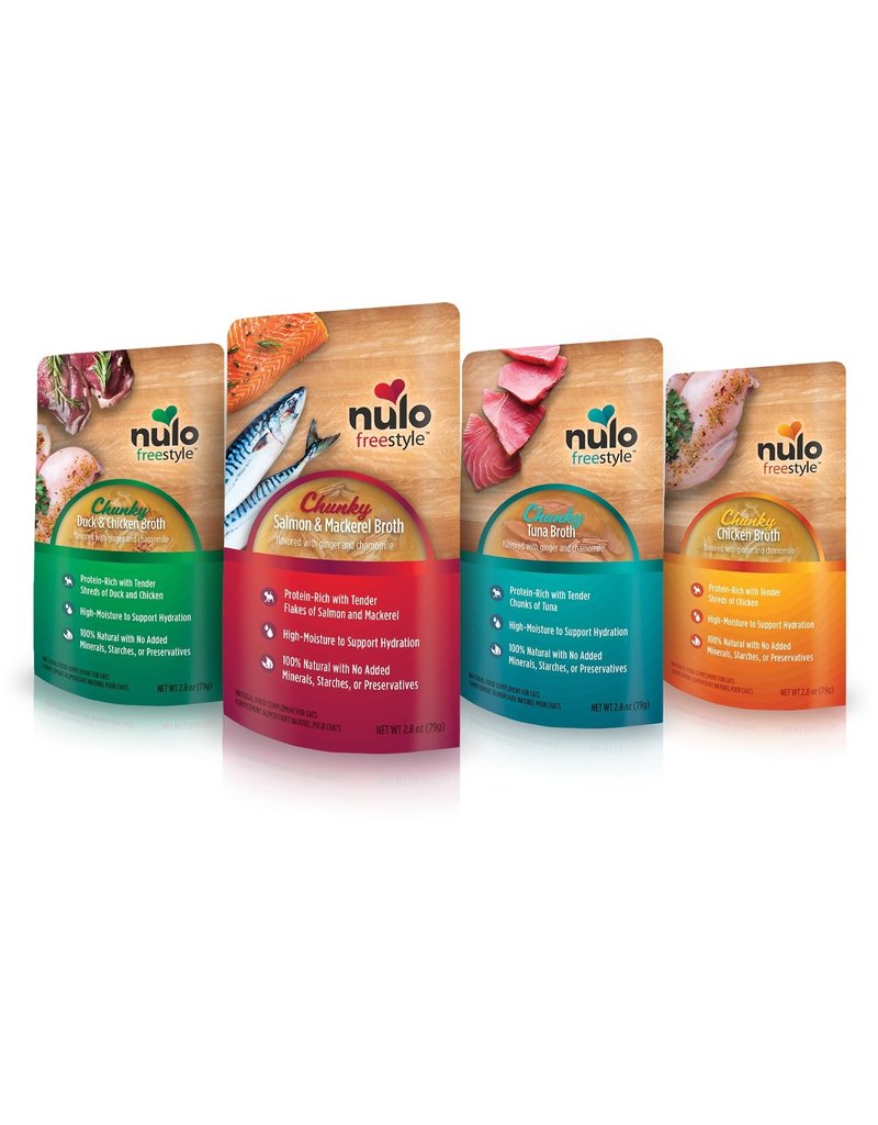 Nulo Nulo Freestyle Cat Food Pouches | Chunky Salmon & Mackerel Broth 2.8 oz CASE