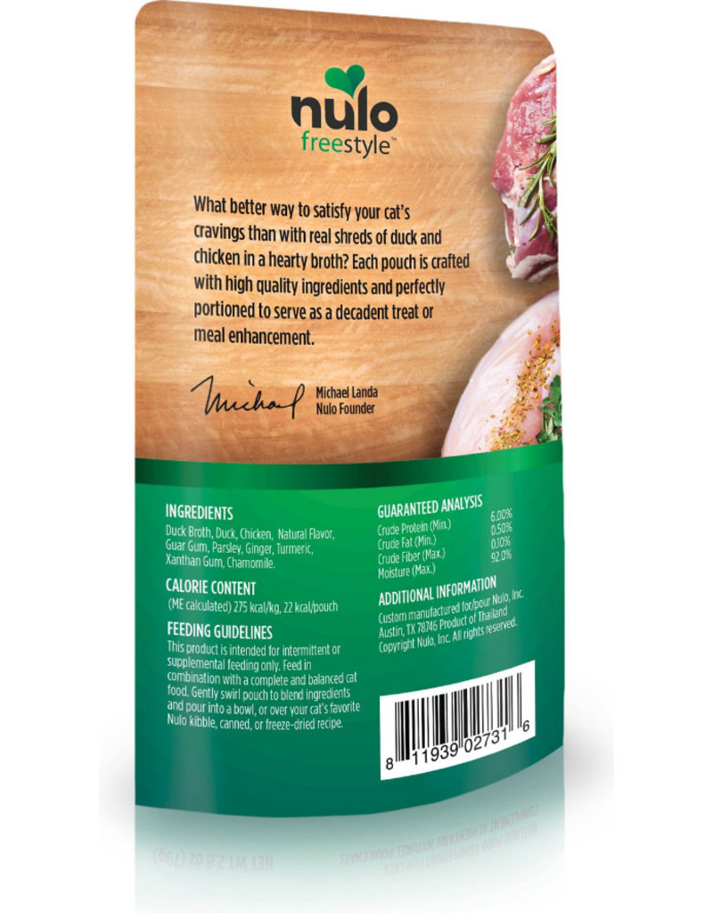 Nulo Nulo Freestyle Cat Food Pouches | Chunky Duck & Chicken Broth 2.8 oz single