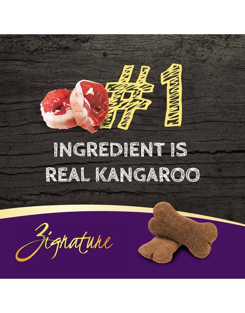 Zignature Zignature Crunchy Dog Treat | Kangaroo Formula Ziggy Bars 12 oz