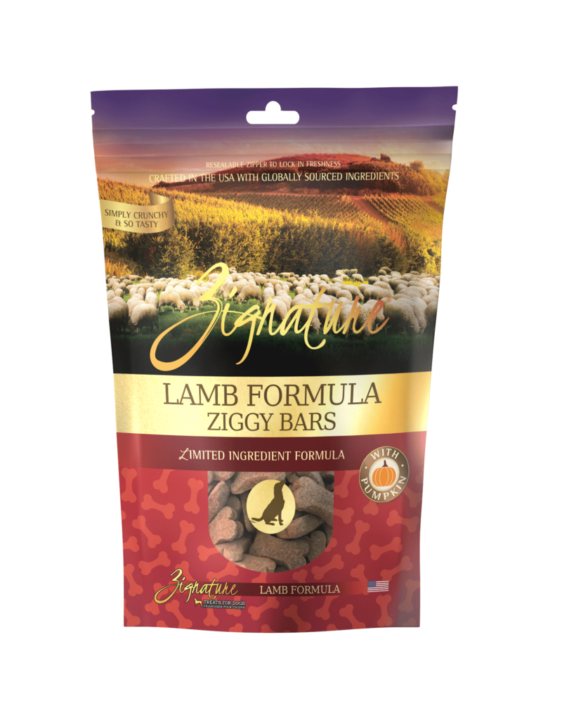 Zignature Zignature Crunchy Dog Treat | Lamb Formula Ziggy Bars 12 oz