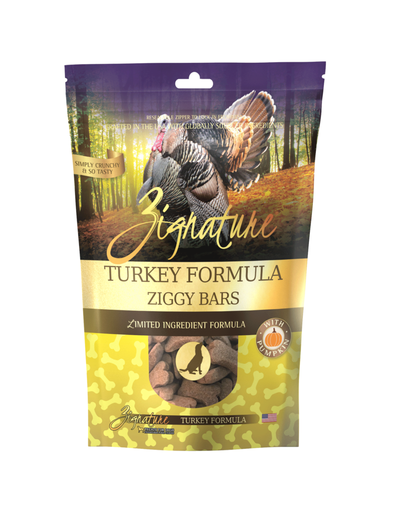 Zignature Zignature Crunchy Dog Treat | Turkey Formula Ziggy Bars 12 oz