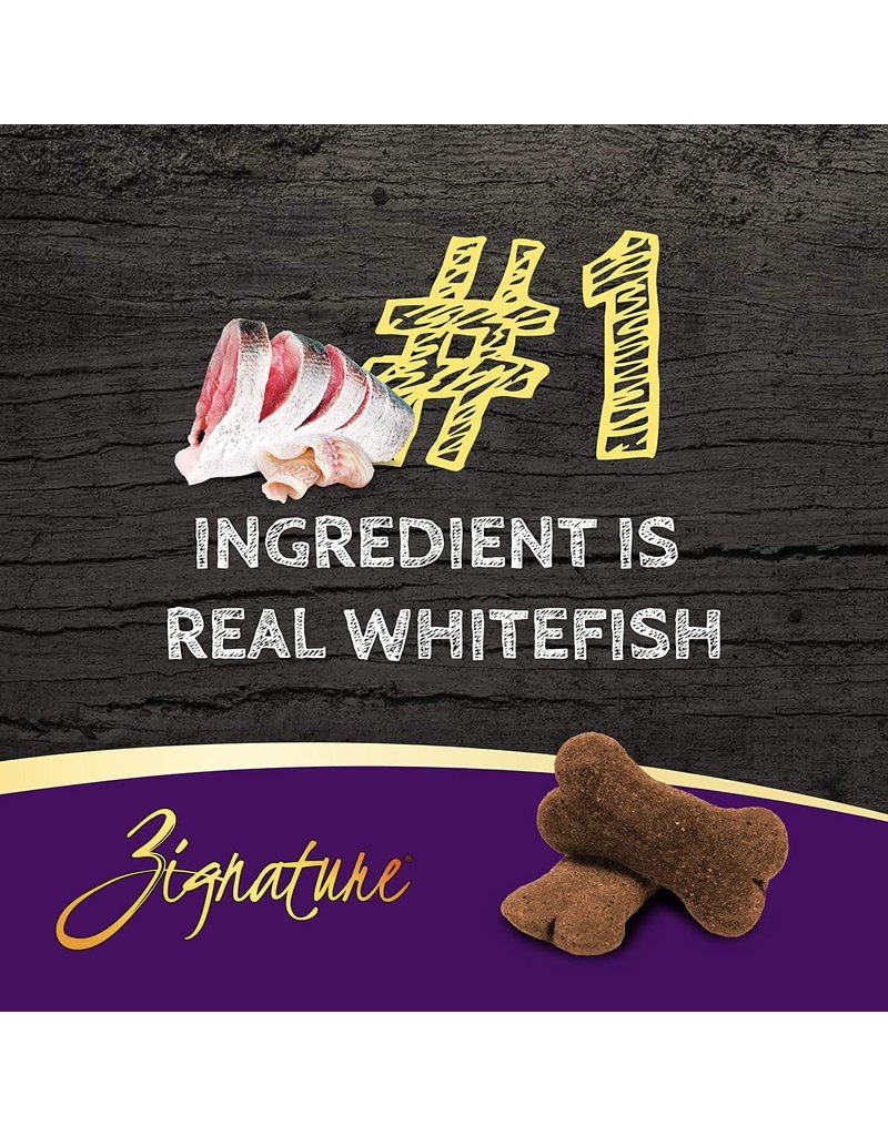 Zignature Zignature Crunchy Dog Treat | Whtiefish Formula Ziggy Bars 12 oz