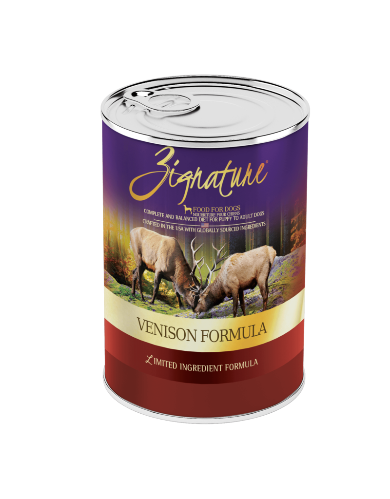 Zignature Zignature Canned Dog Food | Venison 13 oz CASE
