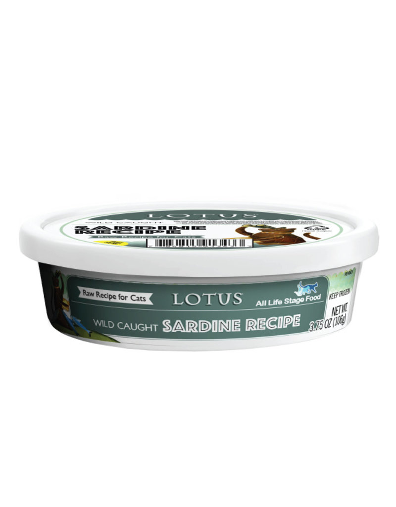 Lotus Natural Pet Food Lotus Frozen Raw Cat Food | Wild Caught Sardine  3.75 oz (*Frozen Products for Local Delivery or In-Store Pickup Only. *)