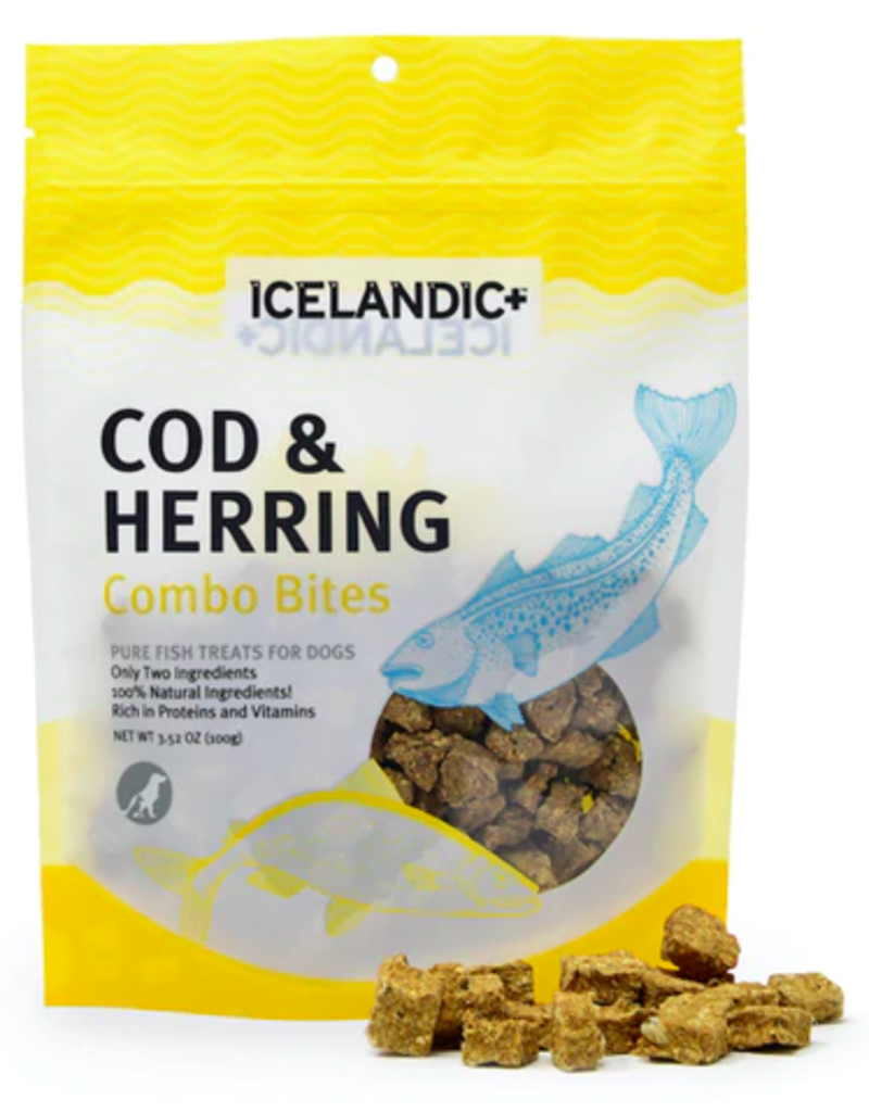 IcelandicPLUS DISC/M Icelandic+ Dog Treats | Cod & Herring Combo Bites 3.52 oz