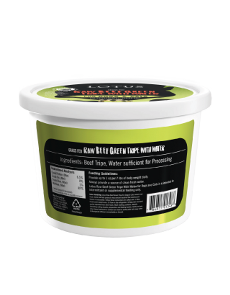 Lotus Natural Pet Food Lotus Frozen Raw Pet Food | Green Beef Tripe 17 oz (*Frozen Products for Local Delivery or In-Store Pickup Only. *)