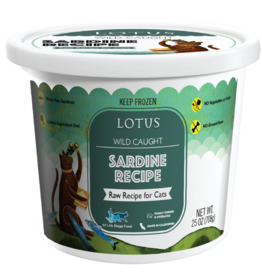 Lotus Natural Pet Food Lotus Frozen Raw Cat Food | Wild Caught Sardine 25 oz (*Frozen Products for Local Delivery or In-Store Pickup Only. *)