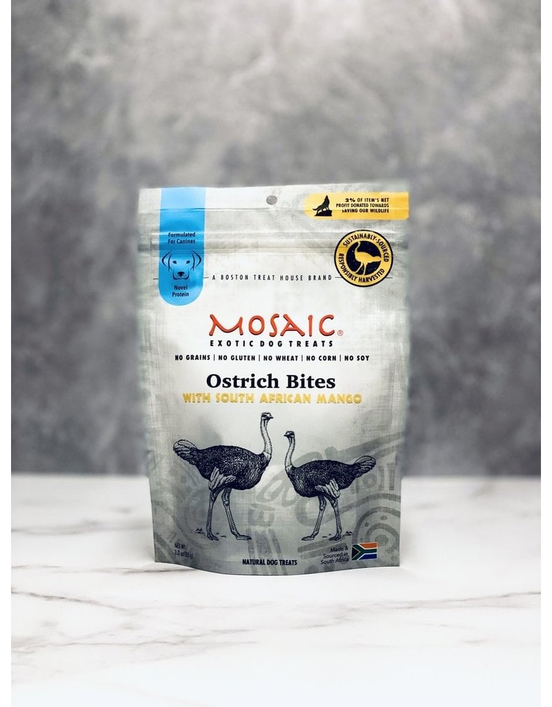 Mosaic Exotic Dog Treats Mosaic Exotic Dog Treats | Ostrich Bites w/ Mango 3 oz