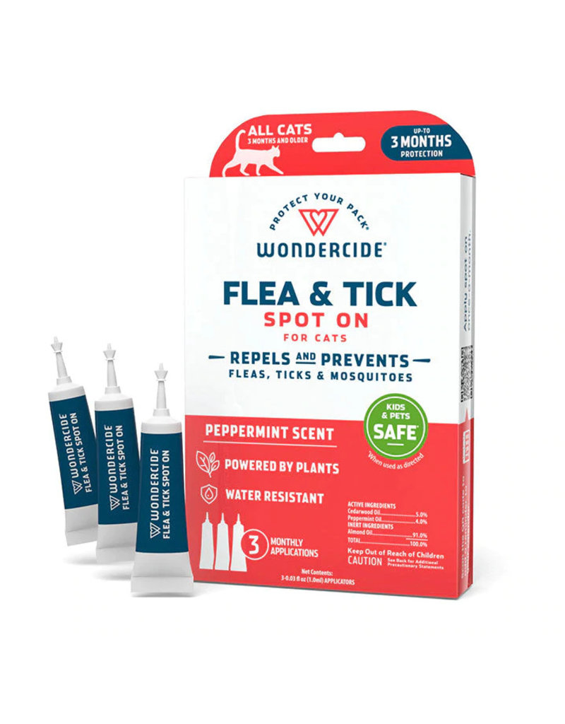 Wondercide Wondercide Flea & Tick Spot On | Cat Peppermint Scent 3 pk