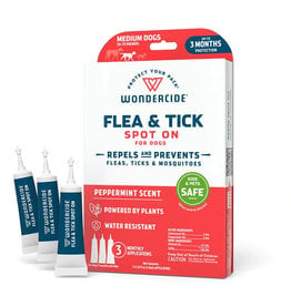 Wondercide Wondercide Flea & Tick Spot On | Medium Dog Peppermint Scent 3 pk