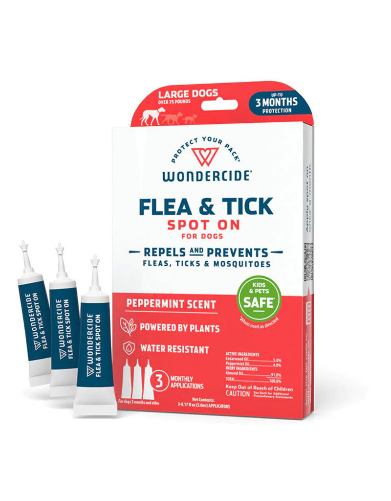 Wondercide Wondercide Flea & Tick Spot On | Large Dog Peppermint Scent 3 pk