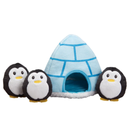 Patchwork Pets Patchwork Pets Holiday Dog Toys | Igloo with Penguins 8"