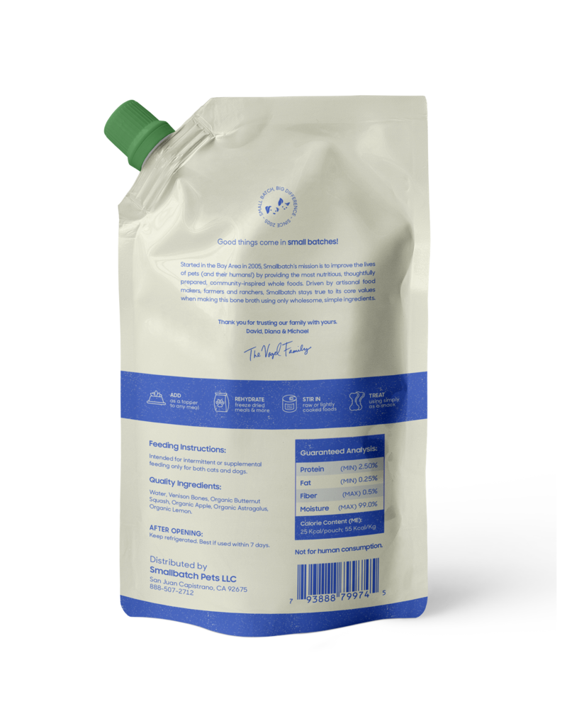 Smallbatch Pets Smallbatch Bone Broth for Dogs | Venison 16 oz