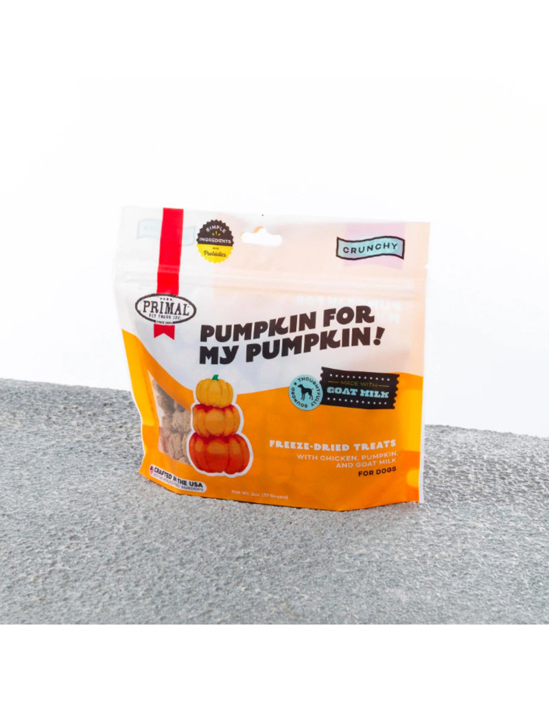 Primal Pet Foods Primal Freeze Dried Goat Milk Dog Treats | Pumpkin for my Pumpkin Chicken & Pumpkin 2 oz