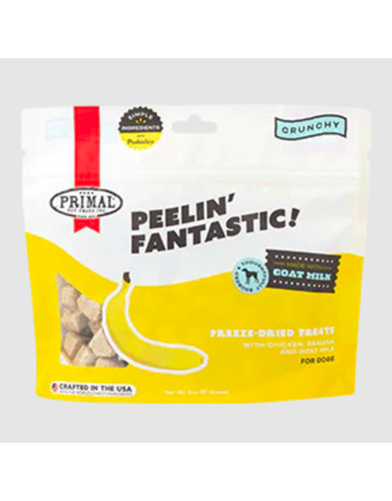 Primal Pet Foods Primal Freeze Dried Goat Milk Dog Treats | Peelin' Fantastic Chicken & Banana 2 oz