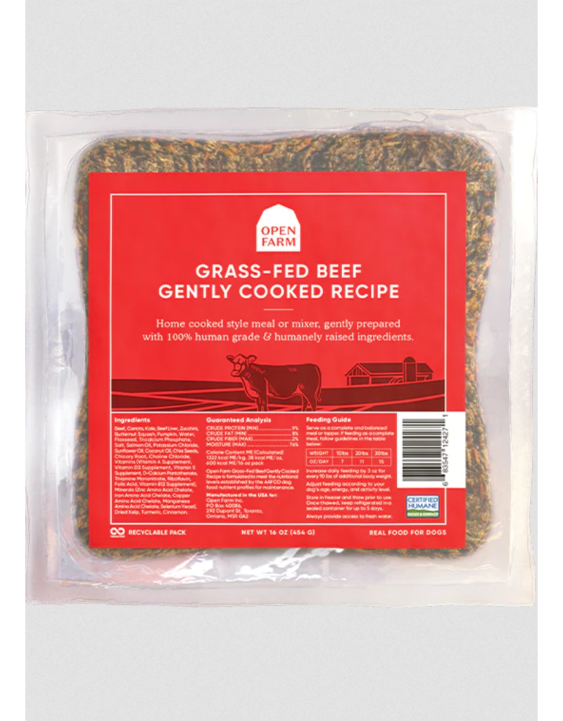 Open Farm Open Farm Frozen Dog Food Gently Cooked | Beef (6 x 16 oz) 6 lb (*Frozen Products for Local Delivery or In-Store Pickup Only. *)