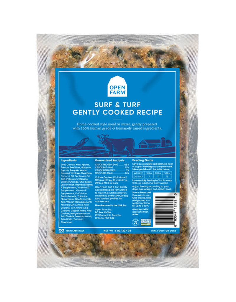 Open Farm Open Farm Frozen Dog Food Gently Cooked | Surf & Turf  8 oz (*Frozen Products for Local Delivery or In-Store Pickup Only. *)