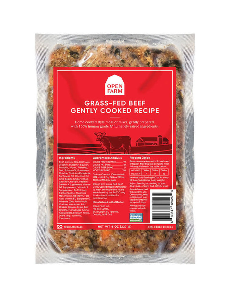 Open Farm Open Farm Frozen Dog Food Gently Cooked | Beef 8 oz (*Frozen Products for Local Delivery or In-Store Pickup Only. *)