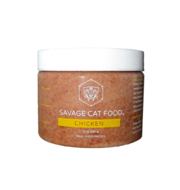 Savage Cat Savage Cat Frozen Raw Cat Food Tub | Chicken 12 oz (*Frozen Products for Local Delivery or In-Store Pickup Only. *)