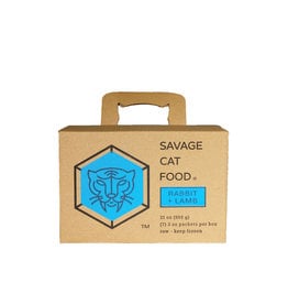 Savage Cat Savage Cat Frozen Raw Cat Food | Rabbit 3 oz 7 pk (*Frozen Products for Local Delivery or In-Store Pickup Only. *)