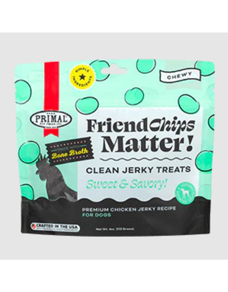 Primal Pet Foods Primal Jerky Dog Treats | FriendChips Matter Chicken 4 oz