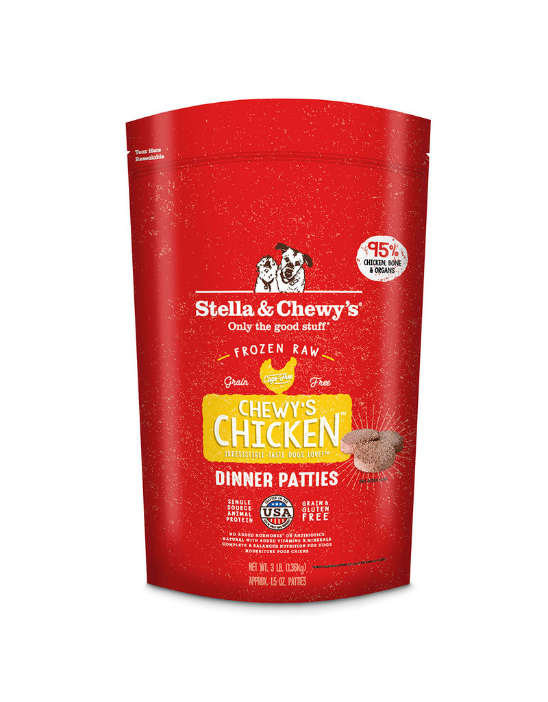 Stella & Chewy's Stella & Chewy's Raw Frozen Dog Food Chewy's Chicken Patties 12 lb CASE (*Frozen Products for Local Delivery or In-Store Pickup Only. *)