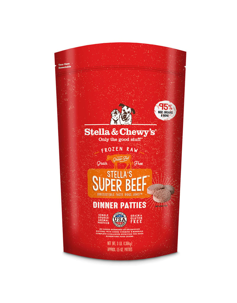 Stella & Chewy's Stella & Chewy's Raw Frozen Dog Food Stella's Super Beef Patties 12 lb CASE (*Frozen Products for Local Delivery or In-Store Pickup Only. *)