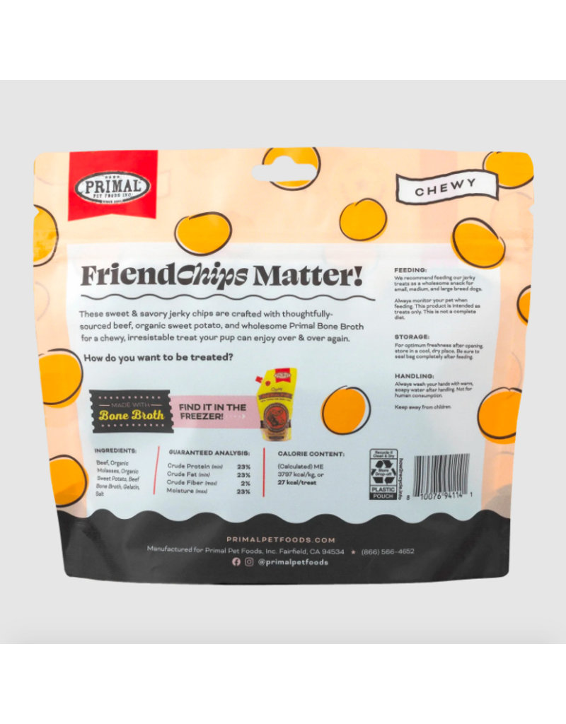 Primal Pet Foods Primal Jerky Dog Treats | FriendChips Matter Beef 4 oz